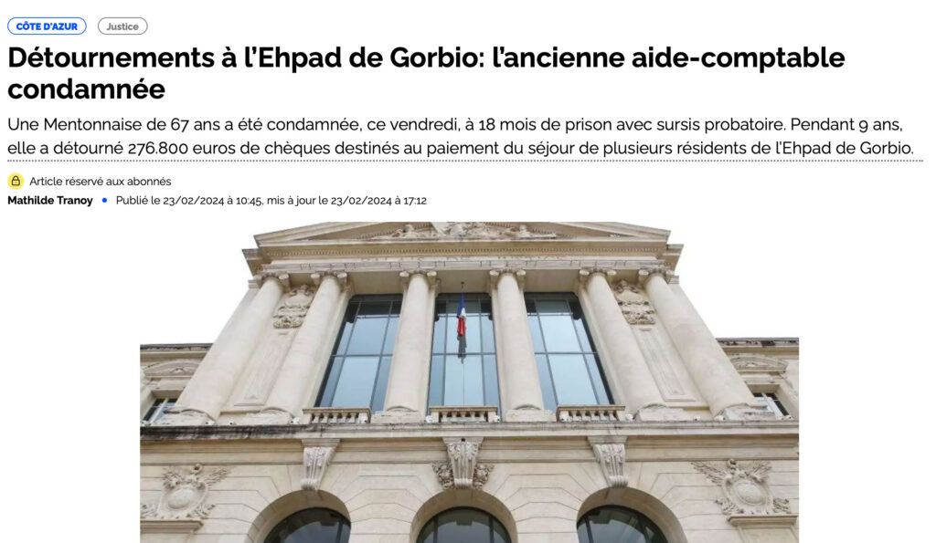 Détournement Ehpad avocat Nice